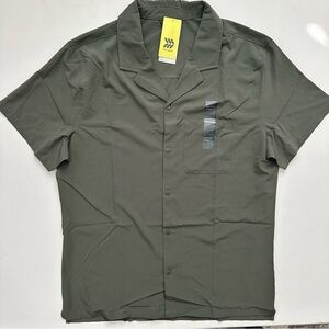All in Motion Olive Button Down Shirt Size L Men